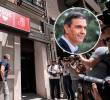 Los agentes de la Unidad Central Operativa estuvieron tres horas en la sede del PSOE, partido del presidente Pedro Sánchez. FOTO: Europa Press y tomada de X @sanchezcastejon