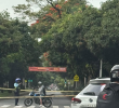 Avenida de Las Vegas, cerrada en Medellín. FOTO: Cortesía Denuncias Antioquia