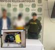 Adelante, el explosivo improvisado dejado en la estación. Atrás ,los detenidos por las autoridades. FOTO: imágenes tomadas de redes