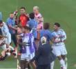 Así comenzó la pelea entre jugadores de Argentina y España tras la final del Mundial. Foto: captura de video redes sociales