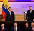 El presidente Gustavo Petro junto a los presidentes del Senado, Efrían Cepeda, y de la Cámara de Representantes, Jaime Raúl Salamanca. FOTO COLPRENSA