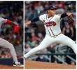 Tayron Guerrero (izquierda, Boston Red Sox) y Didier Fuentes (derecha, Atlanta Braves) representan a Colombia en postemporada de las Grandes Ligas. FOTO <b>GETTY</b>