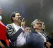 Bogotá. Octubre 26 de 2025. Ivan Cepeda celebra junto a sus simpatizantes, tras haber sido seleccionado como el candidato oficial del Pacto Histórico para las elecciones presidenciales del 2026. (Colprensa - Lina Gasca)