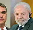 En la imagen, Flávio Bolsonaro (izquierda), candidato de derecha a la Presidencia de Brasil, y Luiz Inácio Lula da Silva (derecha), actual mandatario y aspirante a un cuarto mandato, son los principales contendientes en las elecciones de octubre. Foto: AFP