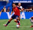 El delantero, Mikel Oyarzabal marcó a los 36 minutos para la ventaja parcial de España ante Austria en el duelo por el paso a los octavos de final. FOTO TOMADA X@SEFutbol