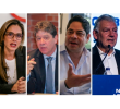 Los principales gremios del país reconocieron los resultados electorales y manifestaron su disposición de trabajar con el nuevo Gobierno. De izquierda a derecha: Natalia Gutiérrez (Acolgen y Consejo Gremial); Bruce Mac Máster (ANDI); Guillermo Herrera (Camacol); Jaime Cabal (Fenalco) y Paula Cortés (Anato). FOTO: EL COLOMBIANO Y CORTESÍA