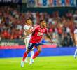 El delantero bolivarense Brayan León Muñiz, de 24 años, anotó el último gol del DIM ante Deportivo Cali. FOTO: CAMILO SUÁREZ