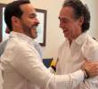 El presidente Abelardo De la Espriella y el alcalde Federico Gutiérrez se reunieron en Barranquilla. Foto: Cortesía.
