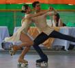 Jeshua Folleco junto a María Paula Muñoz con quien ganó medalla de bronce en la danza por parejas. En individual se llevó el oro en solo danza masculina. FOTO MANUEL SALDAARRIAGA