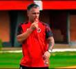 Nicolás Chiesa en su primera práctica al frente del Cúcuta. FOTO: <b>Captura de vídeo</b>