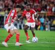 Hugo Rodallega lideró a Santa Fe en el duelo ante Vasco da Gama por el paso a los cuartos de final de la Copa Sudamericana. FOTO COLPRENSA