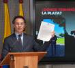 El alcalde Federico Gutiérrez durante la rueda de prensa realizada este lunes. FOTO: Cortesía Alcaldía de Medellin