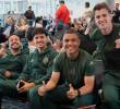 La delegación de Chapecoense antes de despegar en Bogotá rumbo a Medellín para los actos especiales que vivirán este viernes y sábado tanto en La Unión, como en el Atanasio Girardot. FOTO TOMADA X@ChapecoenseReal