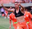 El delantero Stiwart Acuña marcó el tanto de la victoria de Envigado, y el cuadro naranja es el finalista en el torneo de ascenso. FOTO MANUEL SALDARRIAGA