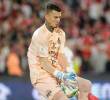 El arquero uruguayo, Cristopher Fiermarin, fue una de las figuras del cuadro Pijao en la victoria como visitante ante Santa Fe. FOTO COLPRENSA
