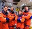 De izquierda a derecha: Reid Wiseman, Victor Glover, Christina Koch y Jeremy Hans, los astronautas que integran la misión Artemis 2. FOTO: Cortesía Nasa