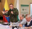 El consejo de seguridad realizado este miércoles en Santa Rosa de Osos estuvo encabezado por Andrés Julián Rendón, representantes de la Fuerza Pública y los mandatarios de Carolina del Príncipe, Gómez Plata y Yolombó, entre otras autoridades. Foto: Cortesía