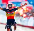 El corredor Sepp Kuss defiende su liderato en la Vuelta a España, este jueves se disputa la etapa 18 de la competencia. FOTO TOMADA @LAVUELTA