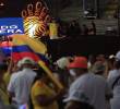Hasta el momento, el candidato no ha salido a la tarima. Foto: Camilo Suárez
