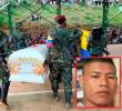 El funeral de alias “Mayimbú” fue realizado por los terroristas en un coliseo de Cauca, hace tres años. FOTOS: CORTESÍA.