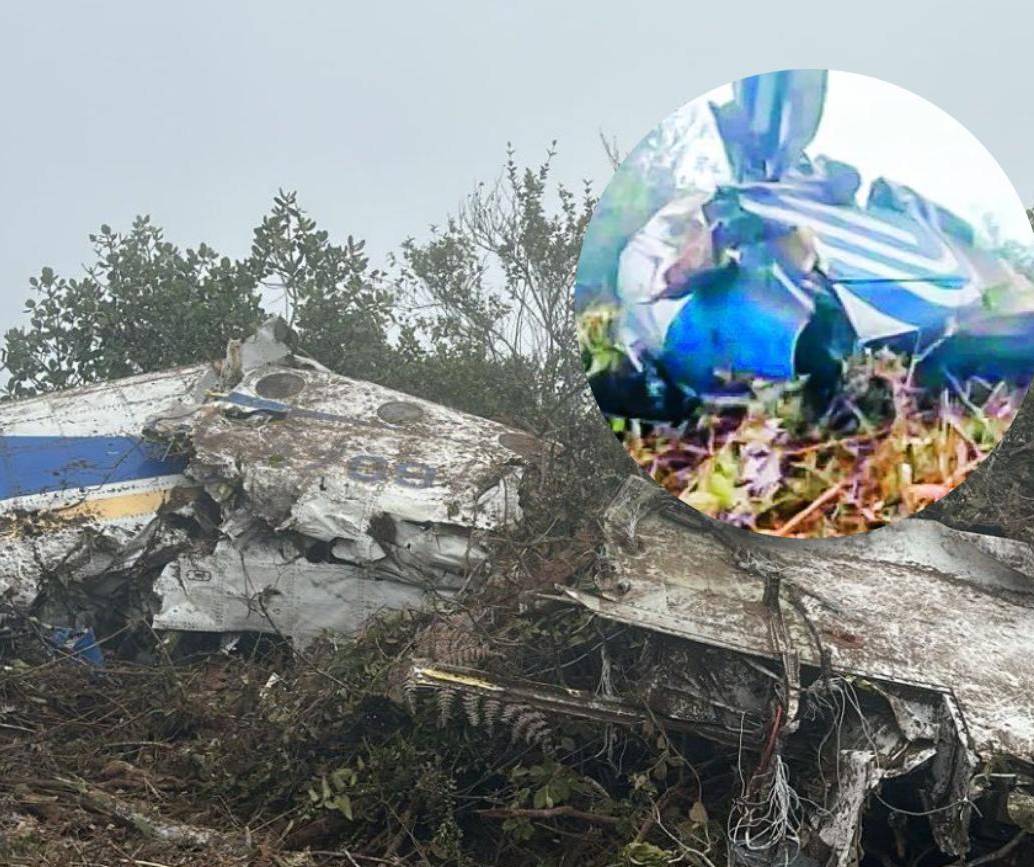 Avión de Satena accidentado en montañas de Norte de Santander cuando cubría la ruta Cúcuta-Ocaña. Fotos: cortesía