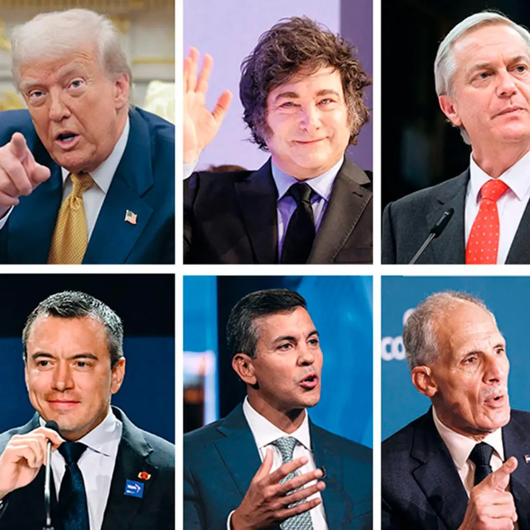 Los presidentes de Argentina, Chile, El Salvador, Ecuador, Paraguay y Honduras son cercanos a su homólogo estadounidense Donald Trump. El candidato presidencial colombiano Abelardo de la Espriella recibió esta semana el apoyo de Trump. Foto Getty-El Colombiano