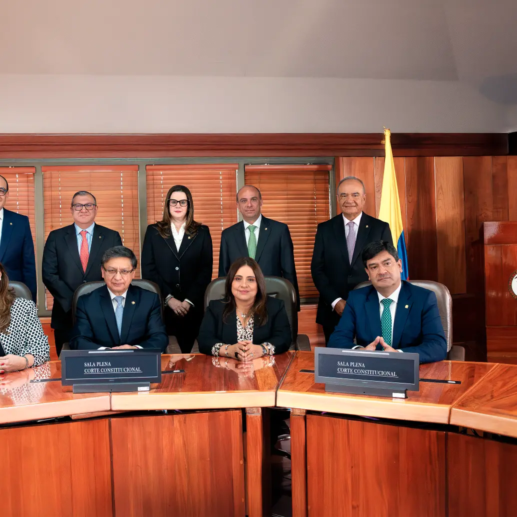 La Sala Plena de la Corte Constitucional que estudia el decreto de emergencia economía del Gobierno. FOTO: Colprensa