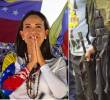 María Corina Machado entregó algunas declaraciones durante una rueda de prensa en Oslo, Noruega. Habló, entro otras cosas, de la guerrilla colombiana y su influencia en Venezuela. FOTOS: Getty - Colprensa