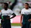 Los futbolistas del Real Madrid Vinícius Júnior y Kylian Mbappé no mostraron el mensaje de apoyo a Ceuta. Foto: AFP