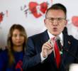 El exsenador lanzó su campaña en el cerro de Monserrate, en el centro de Bogotá. FOTO <b>Colprensa</b>