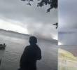 Una tromba marina se formó sobre el río Meta, sorprendiendo a los habitantes del municipio de Orocué, en el departamento de Casanare.FOTOS: Capturas de videos del fenómeno.