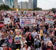 En junio, millones de personas también salieron a las calles para manifestarse en contra del gobierno de Donald Trump. Foto Getty.