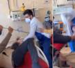 Un médico residente fue grabado golpeando a un paciente en un hospital en la India. FOTOS: Capturas de video