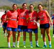 Daniela Garavito, Mariana Muñoz, Daniela Montoya y Sofía Martínez, está última fue convocada en lugar de Ilana Izquierdo quien se lesionó. FOTO FCF