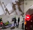 En redes circula unos videos de una presunta complicidad entre policías y sicarios en Cali. FOTOS: Capturas de videos -Cali Noticia Facebook