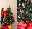 La cinta roja es usada como símbolo de prosperidad en el árbol de Navidad. FOTO: Freepik.