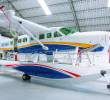 Este es el primer hidroavión comercial, de Alma Air, que operará en el país. El primer viaje con destino a Guatapé sería en un mes. FOTO Julio César Herrera.
