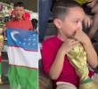El padre del niño de Uzbekistán agradeció a los hinchas colombianos por el gesto que tuvieron con su hijo. FOTOS: Tomada de Instagram @khatamov.bektosh