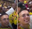 Hinchas de la Selección Colombia honraron el himno de la selección de República Democrática del Congo en el Mundial 2026. FOTOS: Capturas de video