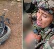 Dos soldados terminaron en heridos tras la detonación de una motobomba en Calamar, Guaviare. FOTOS: Tomadas de redes sociales - @GuaviareEstereo