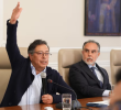 El presidente Gustavo Petro y el ministro del Interior, Armando Benedetti. Foto: Presidencia