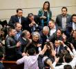 Apenas dos votos marcaron la diferencia. El Gobierno logró aruñar apoyos de liberales y La U, pero no fue suficiente. <span class=mln_uppercase_mln>FOTO</span> <b><span class=mln_uppercase_mln>colprensa</span></b>