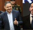 Honorio Henríquez (izq.), elegido como nuevo presidente del Senado, habló con Abelardo de la Espriella, el presidente electo. FOTOS: Colprensa