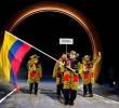 La bandera de Colombia en la inauguración de los Olímpicos de Invierno. FOTO @juegosolimpicos
