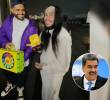 Tekashi 6ix9ine está sosteniendo el peluche de Bob Esponja autografiado por Nicolás Maduro. FOTO: Captura de pantalla