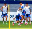 Colombia durante una de las prácticas previas al duelo con Suiza. FOTO JUAN ANTONIO SÁNCHEZ