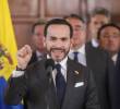 El presidente Abelardo De La Espriella anunció la reorganización de ProColombia junto al ministro de Comercio, Mauricio Gómez Amín, y el nuevo director de la entidad, Samuel Bluman. FOTO: Colprensa.