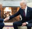 <span class=mln_uppercase_mln> Joe</span><b><span class=mln_uppercase_mln> Biden con Donald Trump tras las elecciones presidenciales de 2024. FOTO: AFP</span></b>
