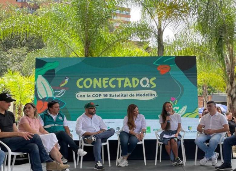 Conversatorio de la COP16 en Parques del Río. FOTO: Cortesía Alcaldía de Medellín