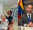 Carla Elena Parejo, de tres años, requiere ventilación mecánica y oxígeno de manera permanente. Su caso generó la intervención del presidente Abelardo De La Espriella y una respuesta de Nueva EPS. FOTO: Abelardo de la Espriella.